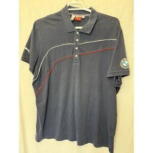 PUMA Sport Lifestyle Polo Navy XXL Shortsleeve Shirt Casual BMW Motorsports‎